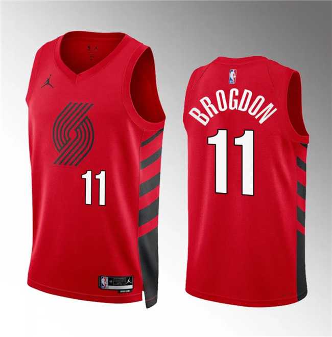 Men%27s Portland Trail Blazers #11 Malcolm Brogdon Red Statement Edition Stitched Jersey Dzhi->ohio state buckeyes->NCAA Jersey